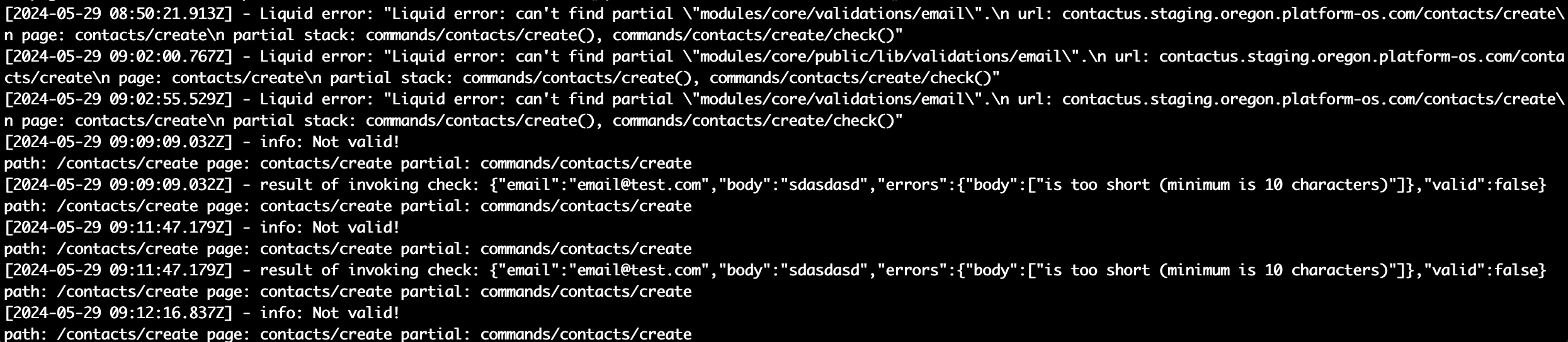 Using the log Tag for Debugging | platformOS Docs