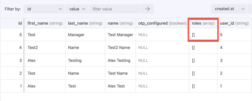 Manager role removed from profile